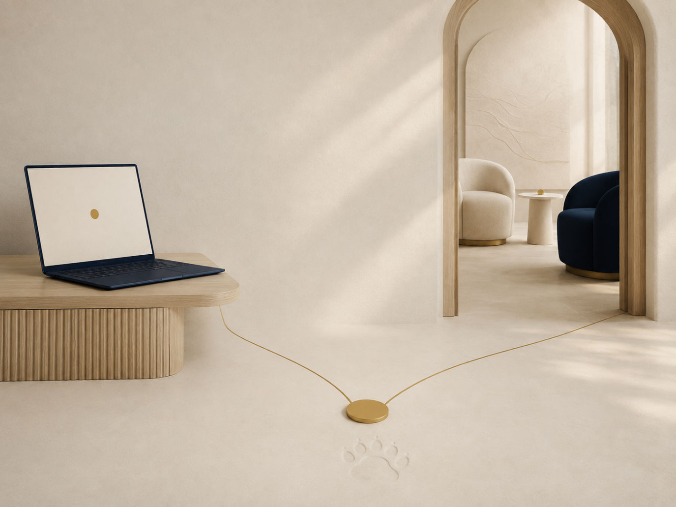 Spațiu de lucru minimalist pregătit pentru sesiuni online